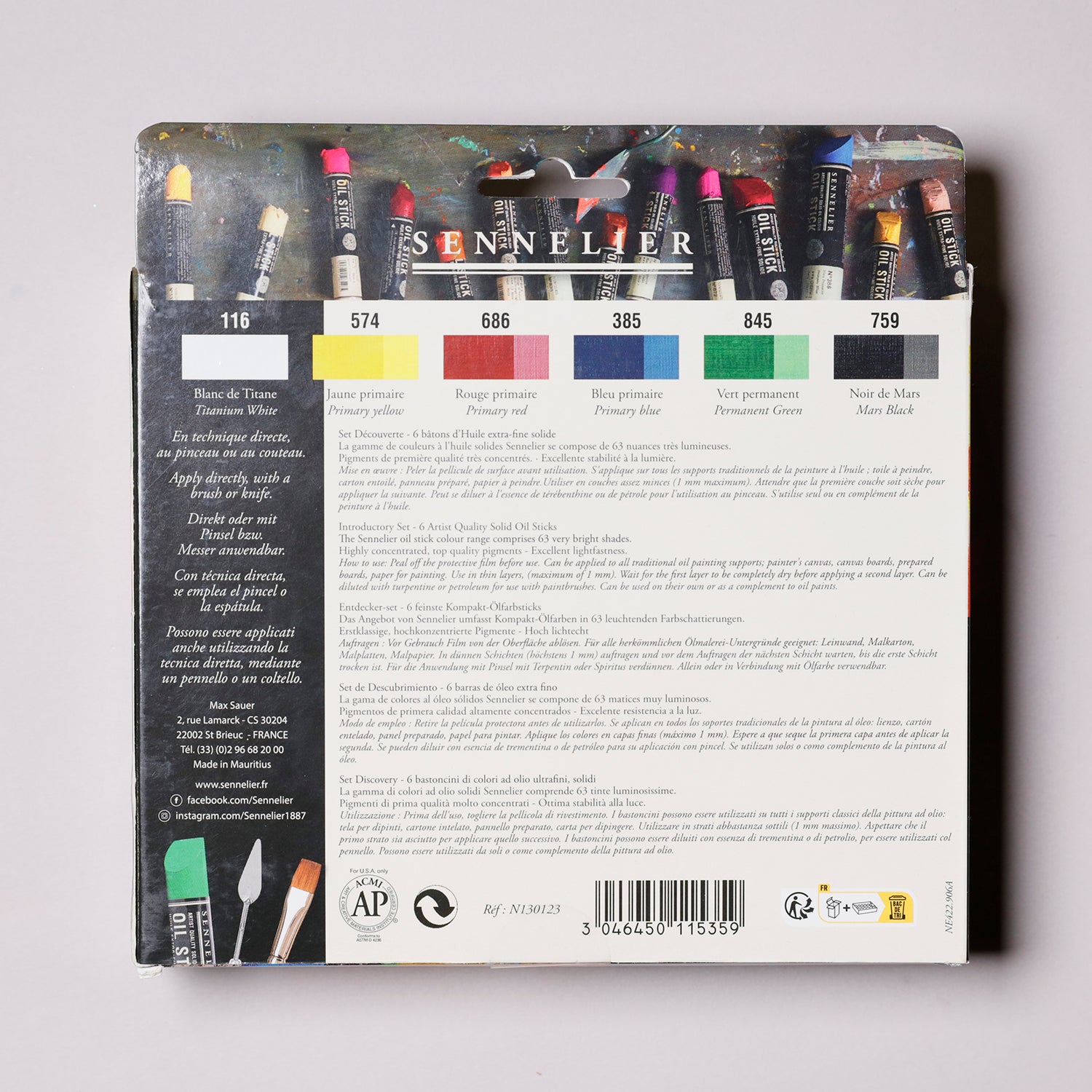 オイルスティック 入門6色セット - pigment.mom
