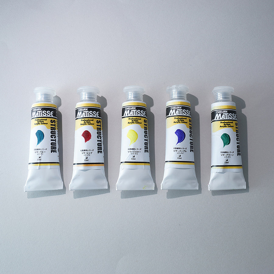 マヤセット 天然顔料アクリル絵具 5色セット - pigment.mom