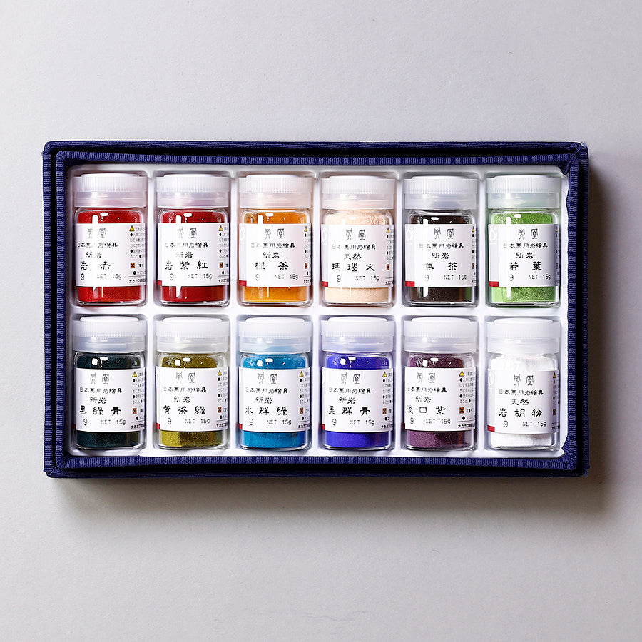 岩絵具12色セット C(青) - pigment.mom