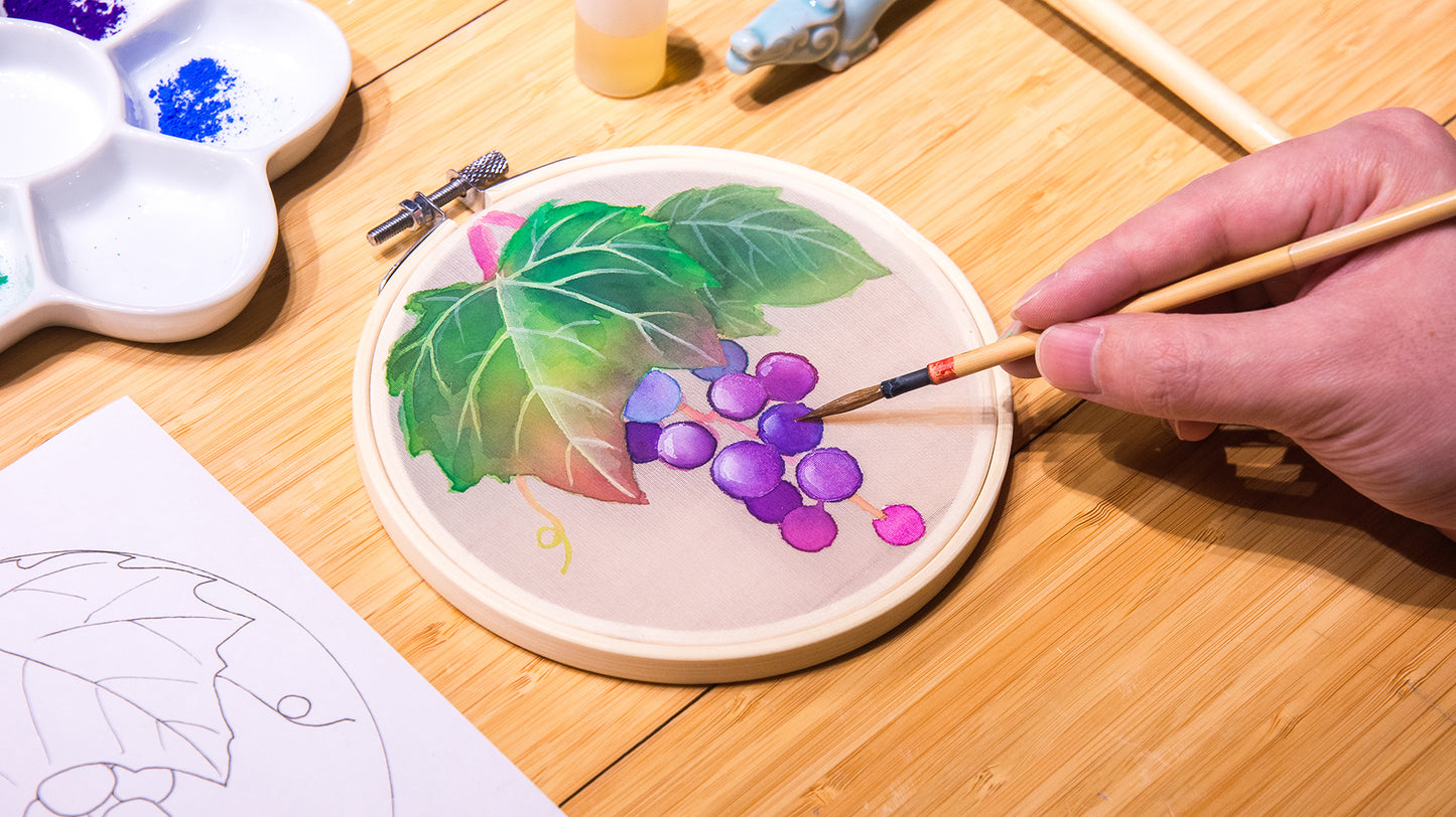 ［入門］絵絹に果物をえがく（のぶどう） 26/08/23
