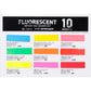 Fluorescent Artists' Oil Colours　10-color Set