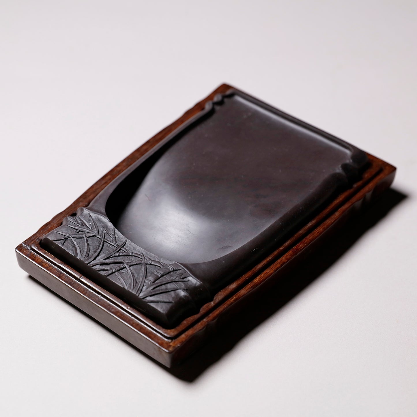 Duan Inkstone Kengzi Yan /  Bamboo motif 6 inch