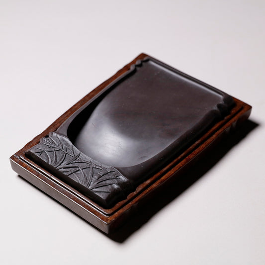Duan Inkstone Kengzi Yan /  Bamboo motif 6 inch