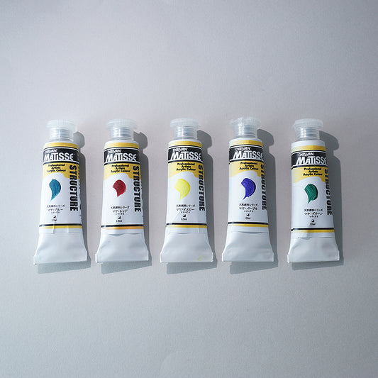 マヤセット　天然顔料アクリル絵具 5色セット - pigment.mom