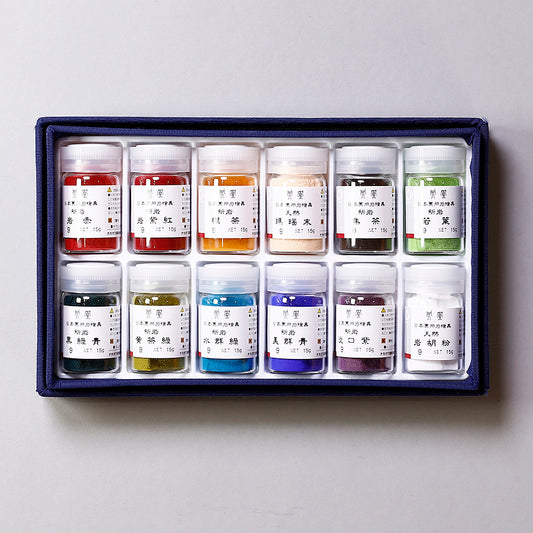岩絵具12色セット Ｃ（青） - pigment.mom