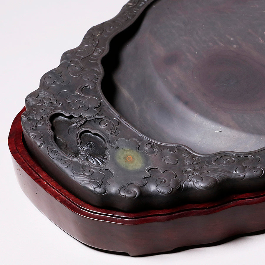 Duan Inkstone Mashiko flower curving Bat