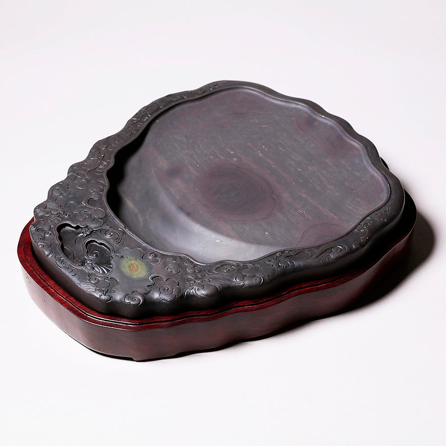 Duan Inkstone Mashiko flower curving Bat