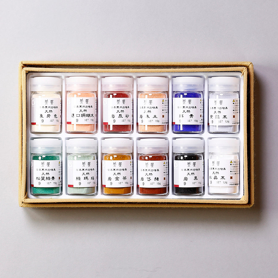 岩絵具12色セット Ｄ（黄） - pigment.mom